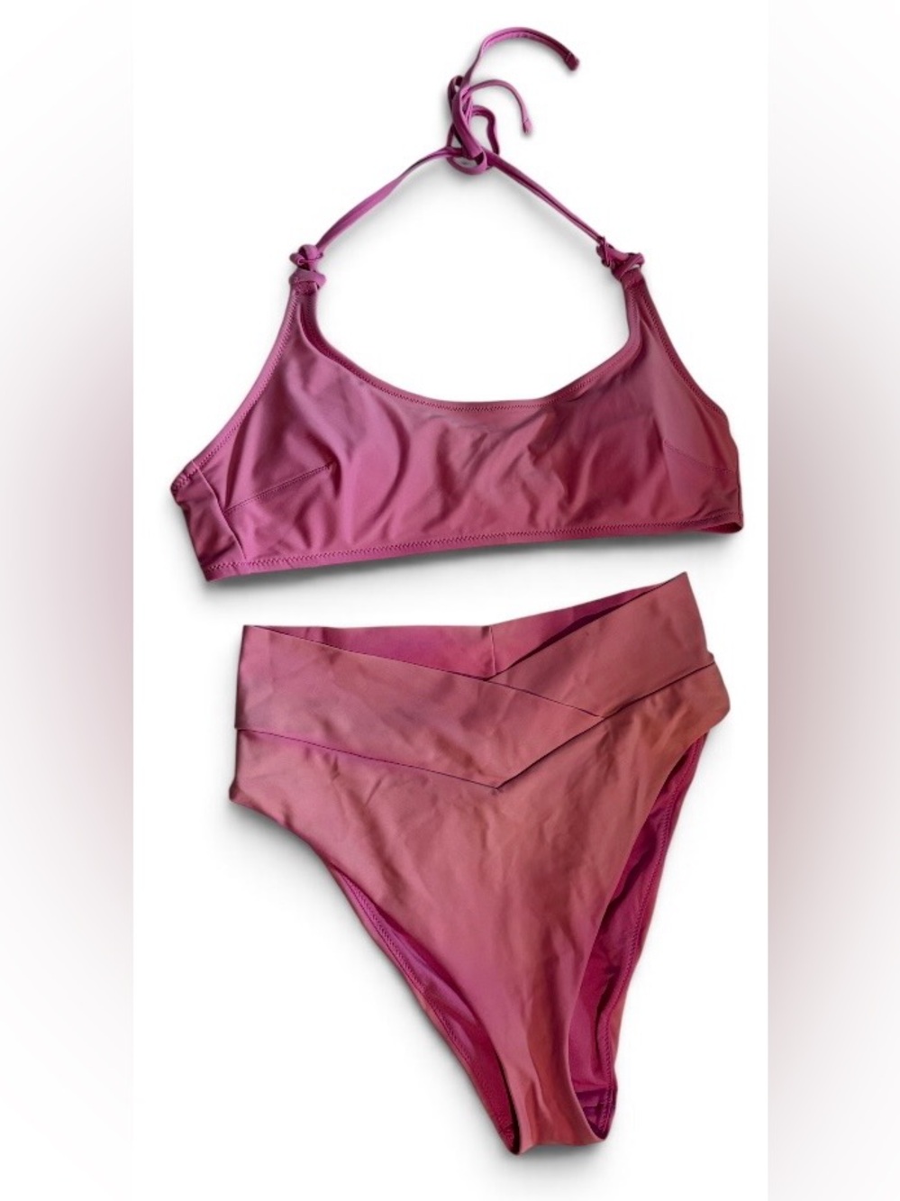 aerie Pink High-Waist Bikini Set